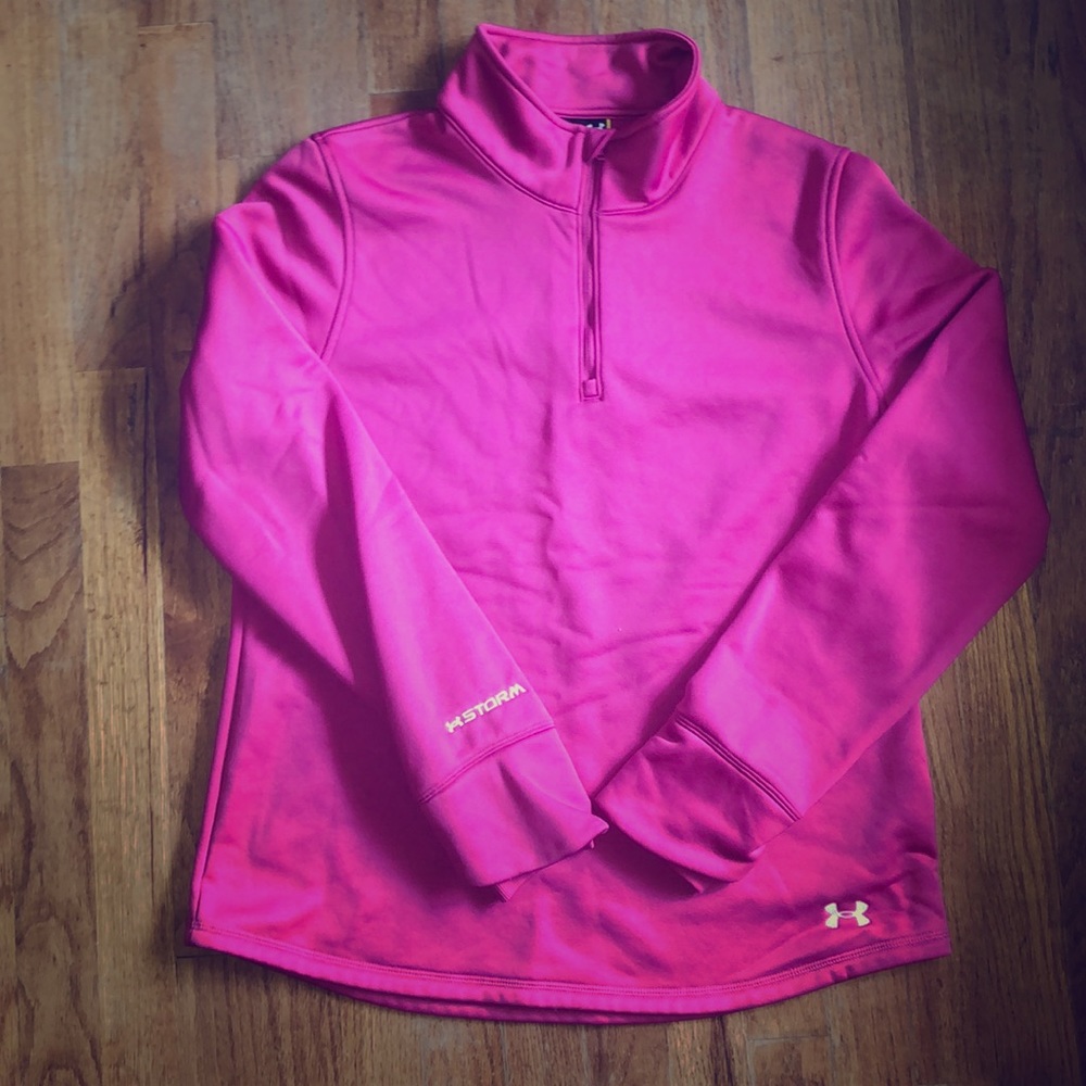Pink Under Armour Quater Zip Jacket (GENTLY USED)!